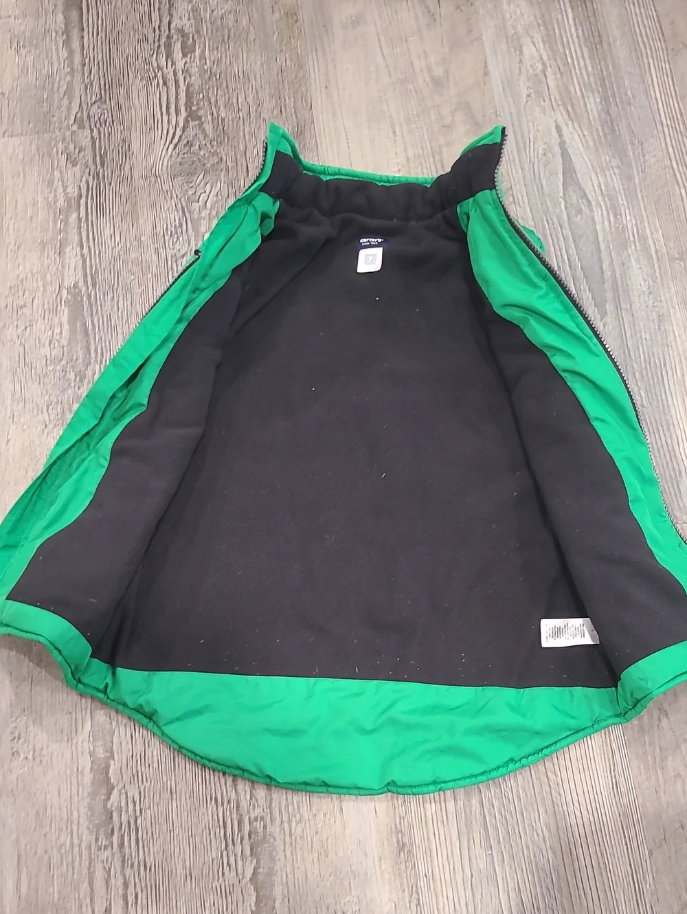 Carter Green Puffer Vest with Front Zipper Artic Exploation Team Size 7